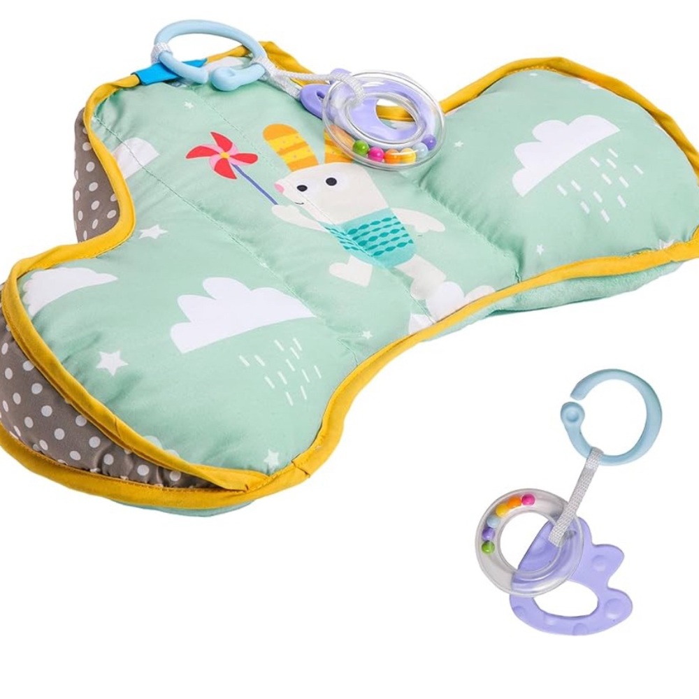 Like NEW! Tummy Time Baby Pillow with Teether Toy.